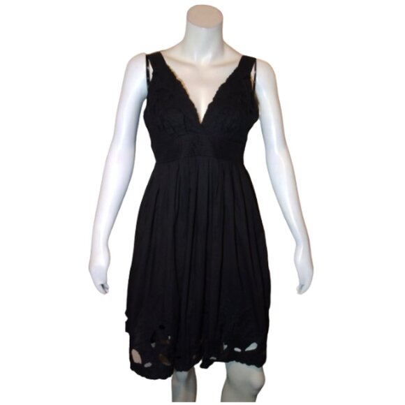 Women Black Embroidered Dress - Picture 1 of 1